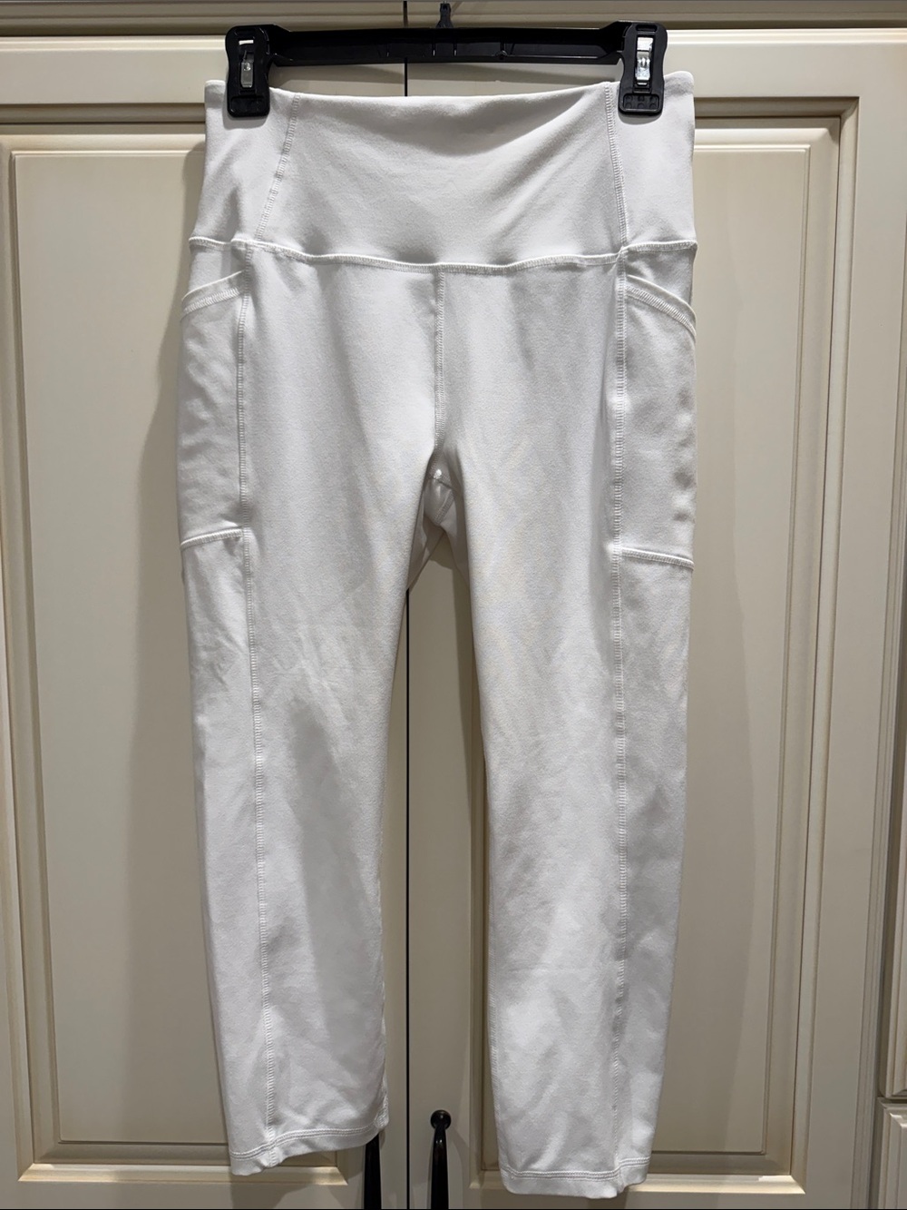 RBX White High-Rise Performance Leggings with Side Pockets